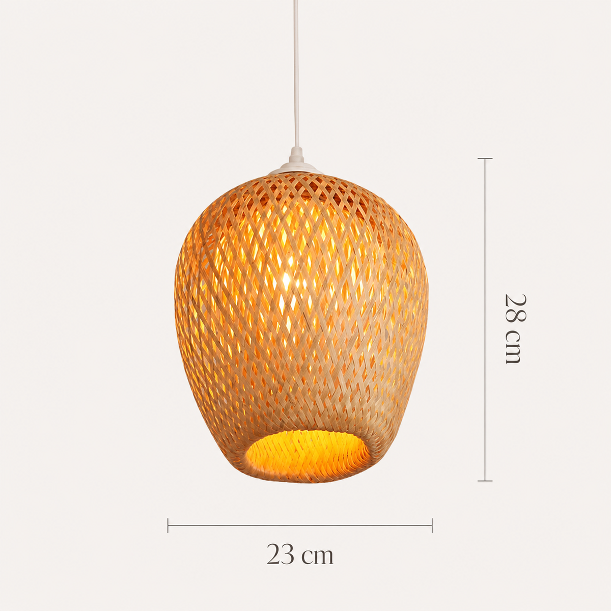 Handwoven Bamboo Chandelier – Avalon