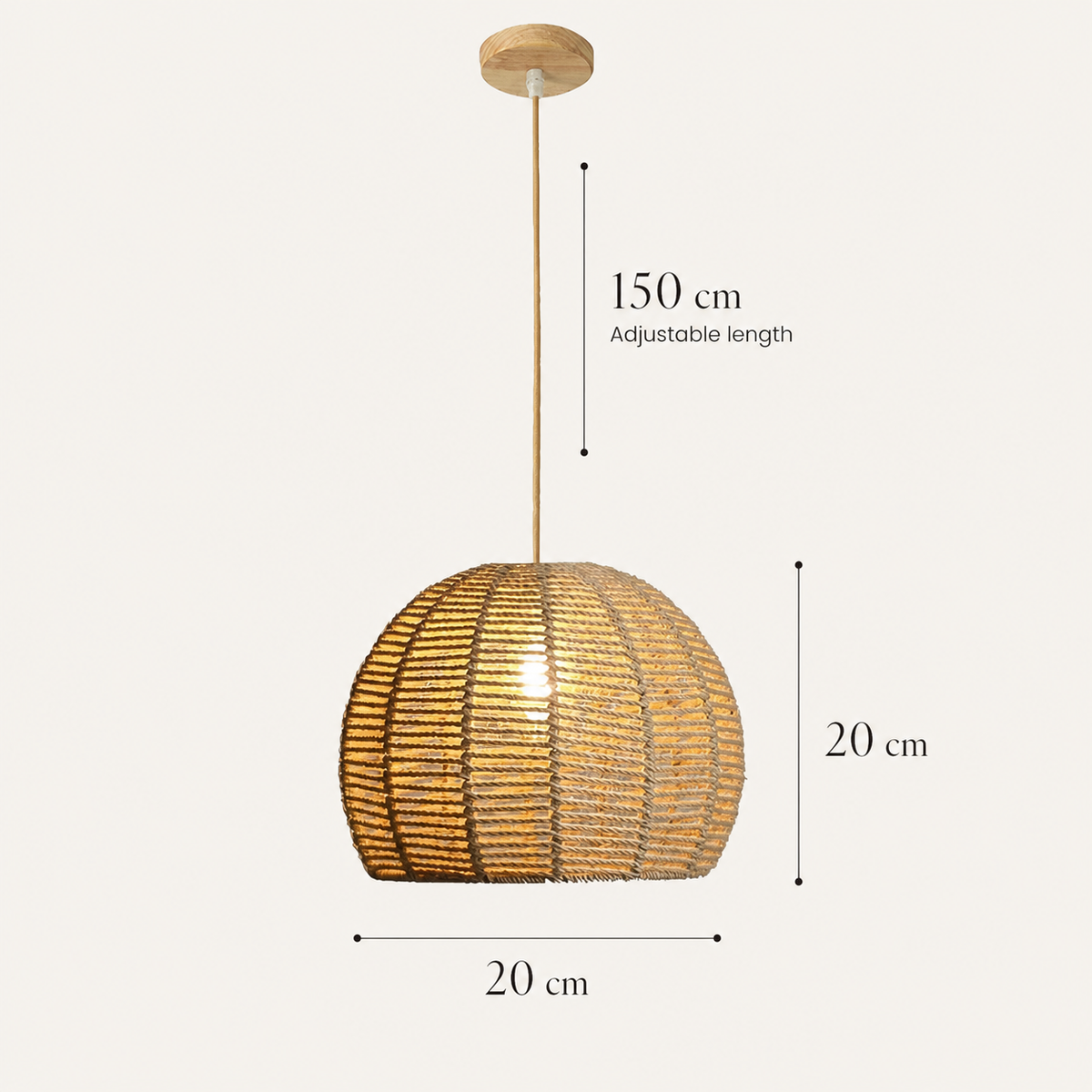 Handwoven Bamboo Chandelier – Aspen