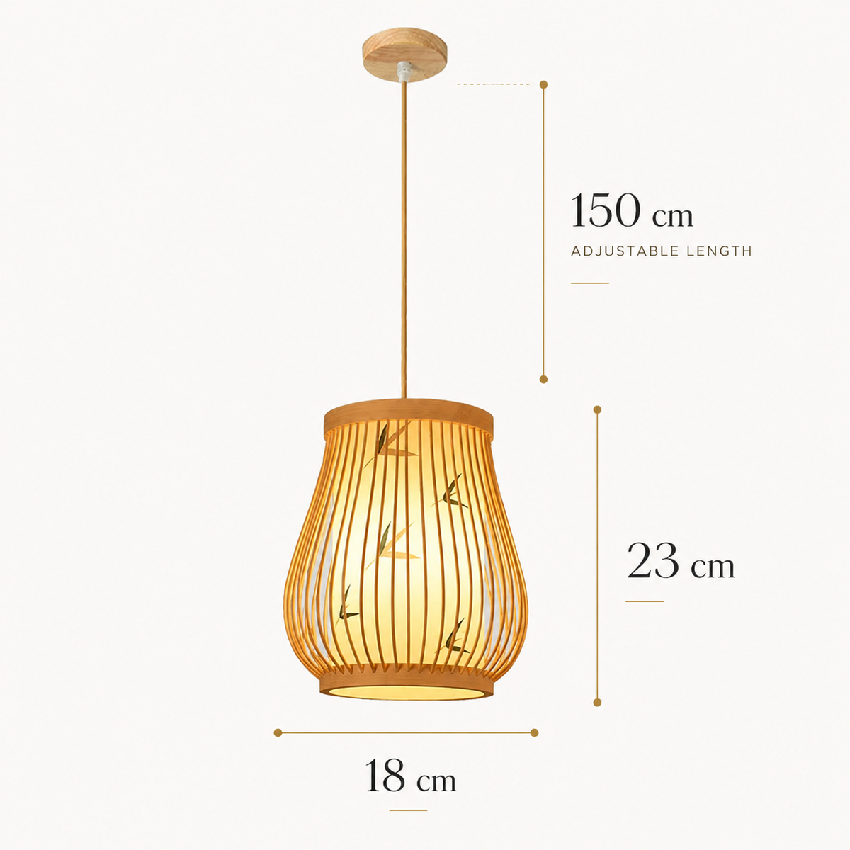 Handwoven Bamboo Chandelier – Arden