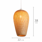 Handwoven Bamboo Chandelier – Finley