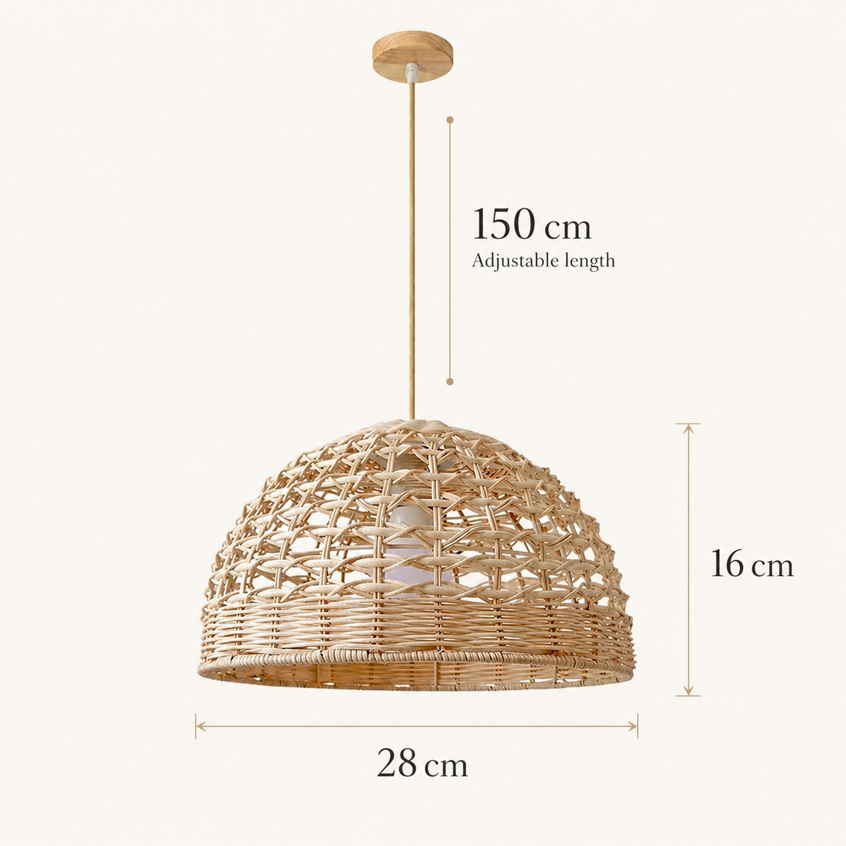 Handwoven Bamboo Chandelier – Briar