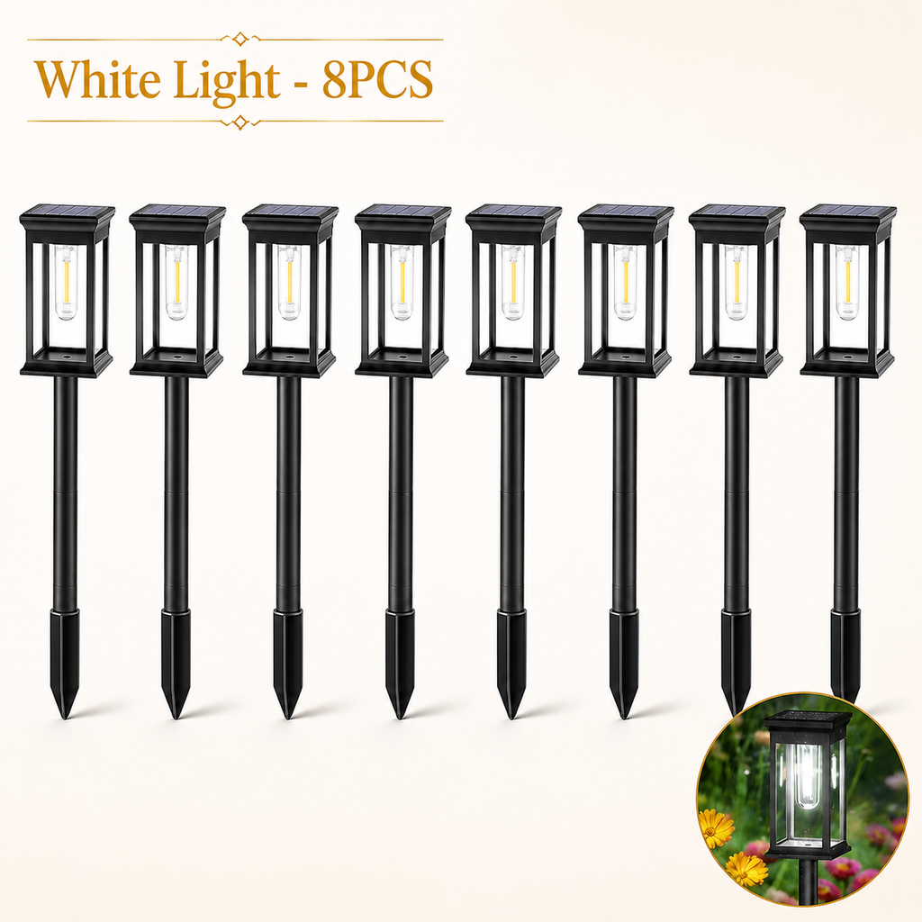 Solar LED Outdoor Pathway Light Pack of 8