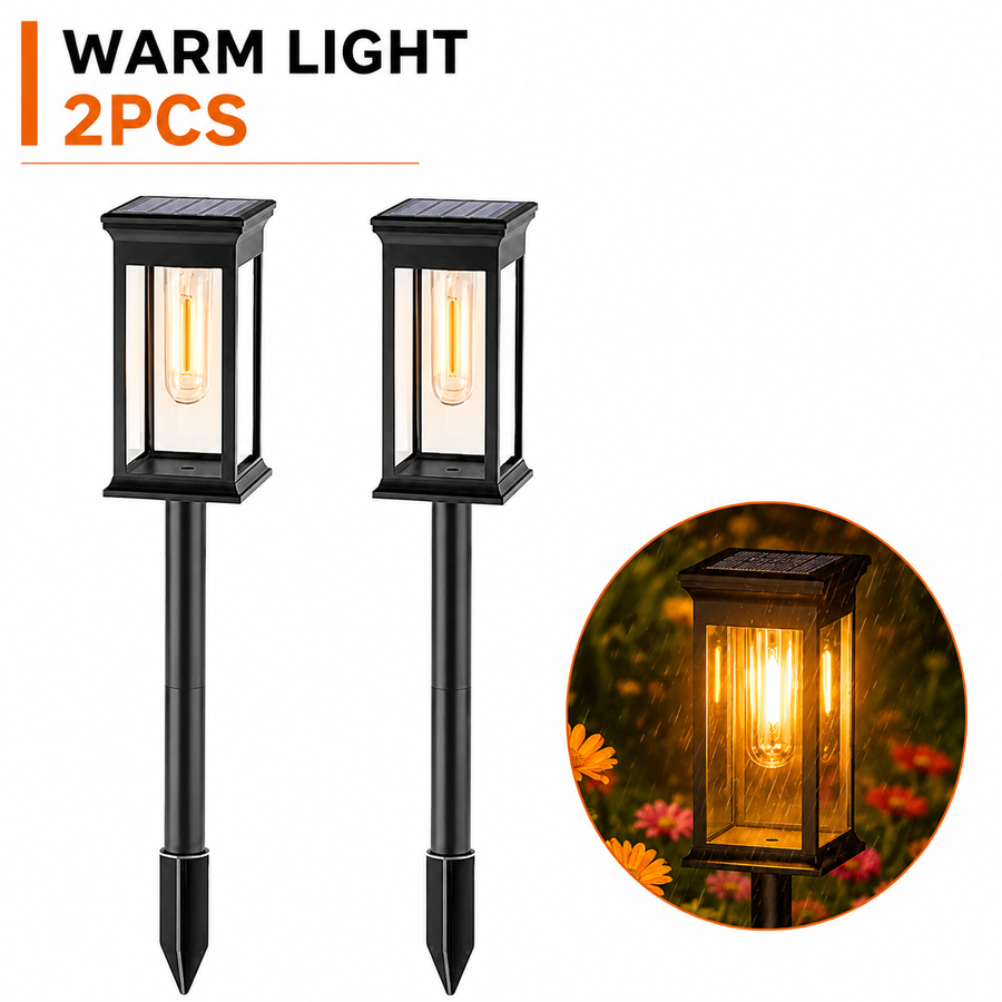 Solar LED Outdoor Pathway Light Pack of 2