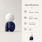 Blue Rechargeable Touch Table Lamp