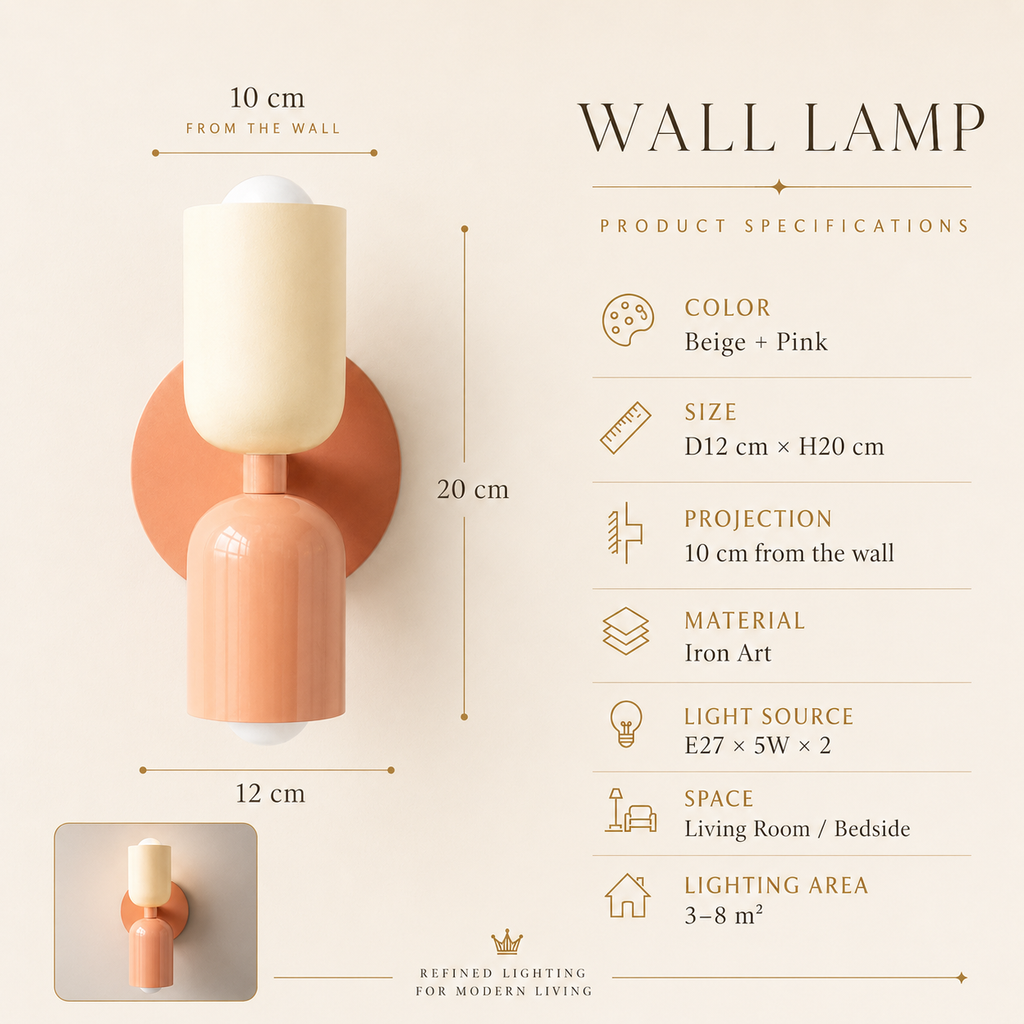 Scandinavian Double-Shade LED Wall Sconce