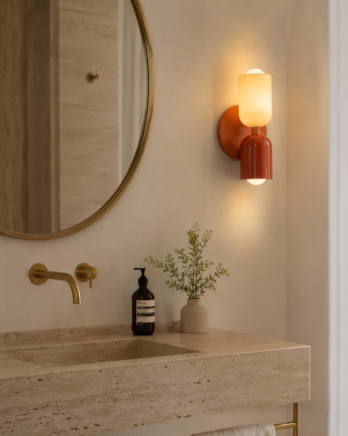 Scandinavian Double-Shade LED Wall Sconce