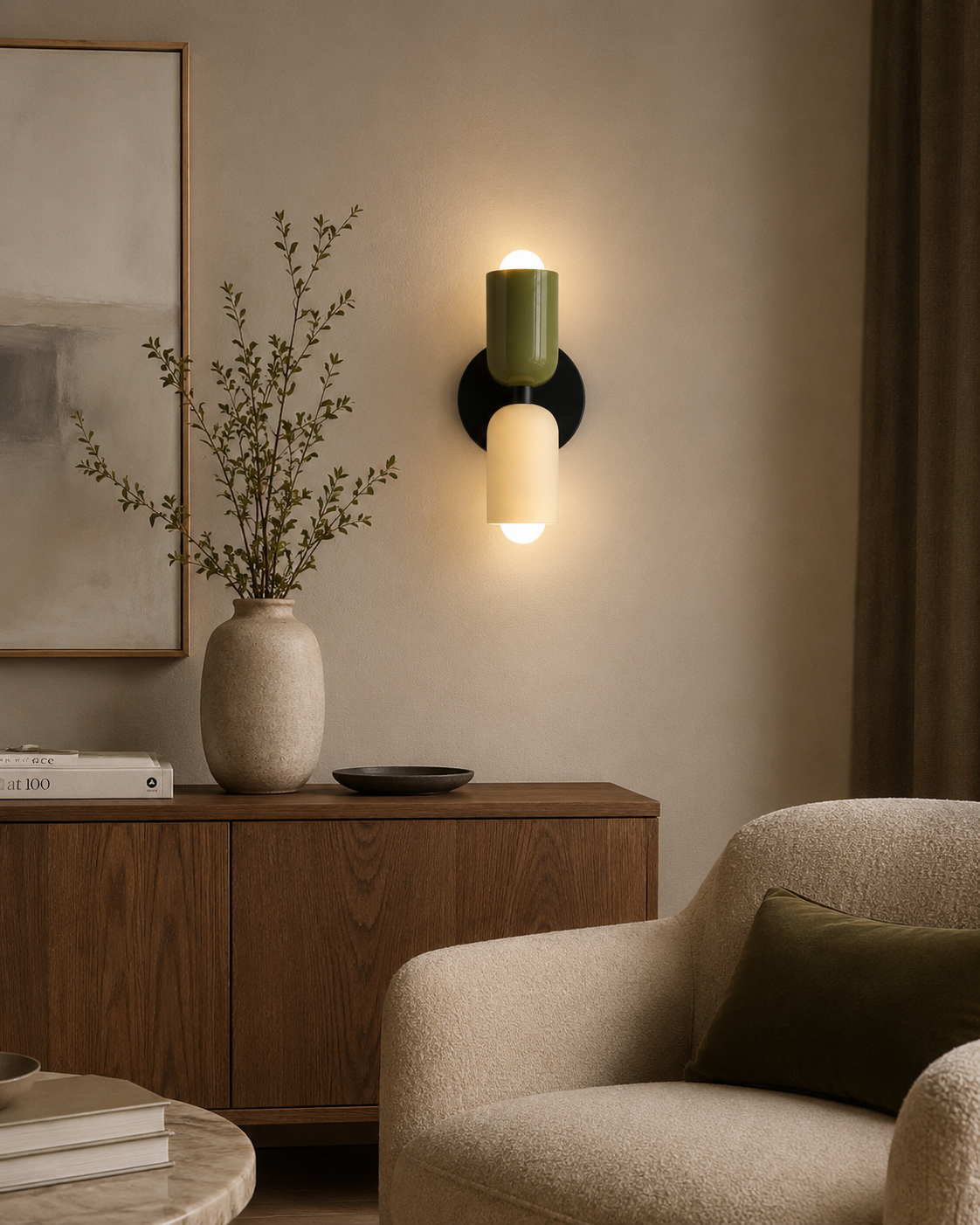 Black Nordic LED Wall Sconce