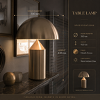 Large Gold Rechargeable Touch Table Lamp