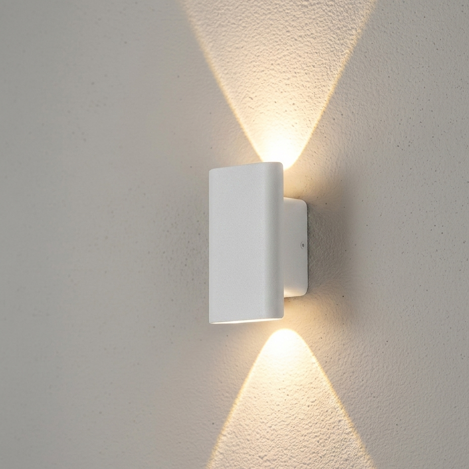 LED Outdoor Garden Wall Sconce 10cm White