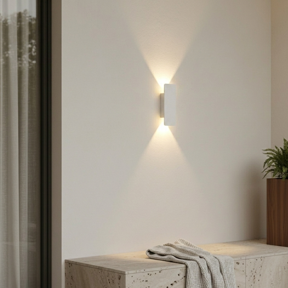 LED Outdoor Garden Wall Sconce 20cm White