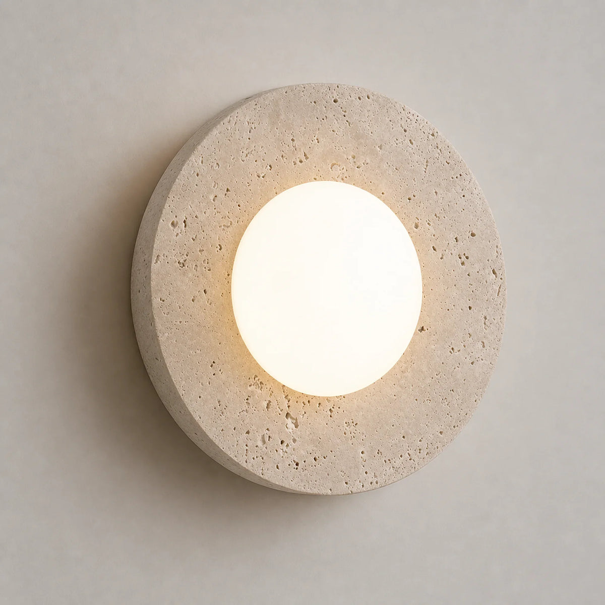 Travertine Globe Wall Sconce