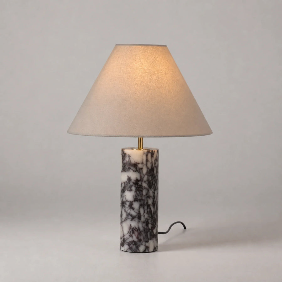 Marble Column Table Lamp