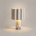 Scalloped Marble Table Lamp