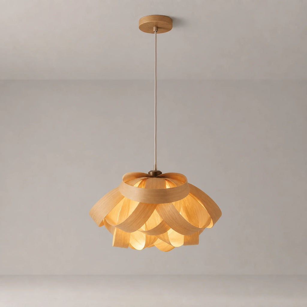 Woven Wood Pendant Light