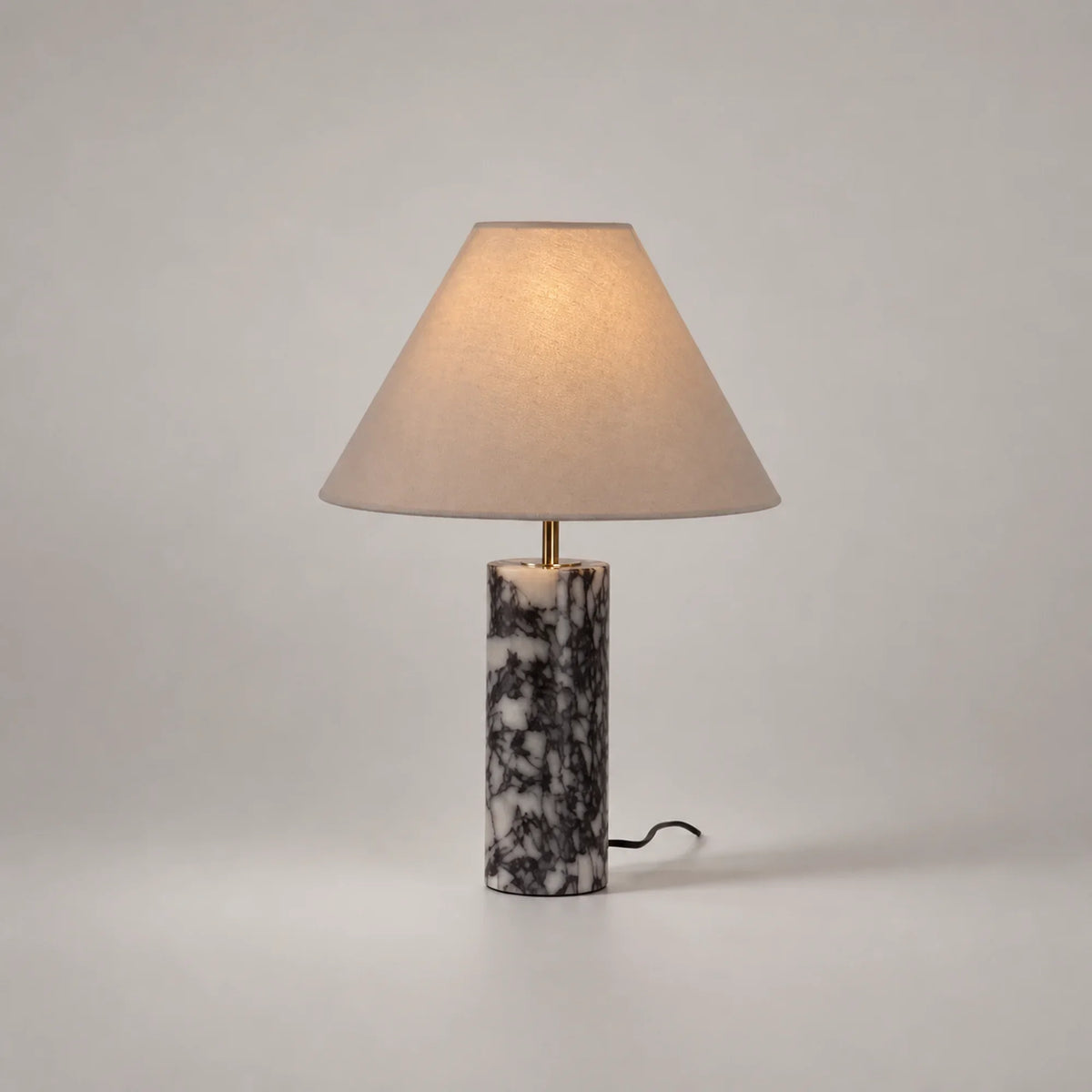 Marble Column Table Lamp