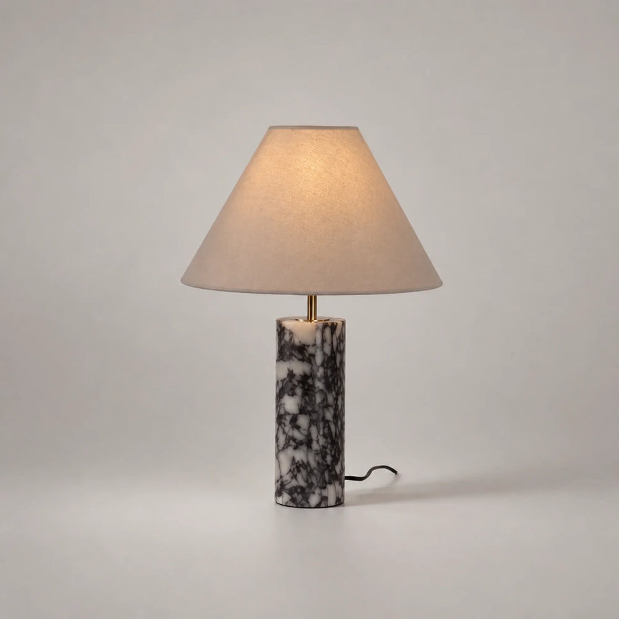 Marble Column Table Lamp