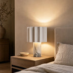 Scalloped Marble Table Lamp