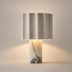 Scalloped Marble Table Lamp