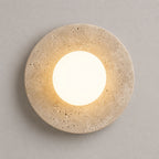 Travertine Globe Wall Sconce