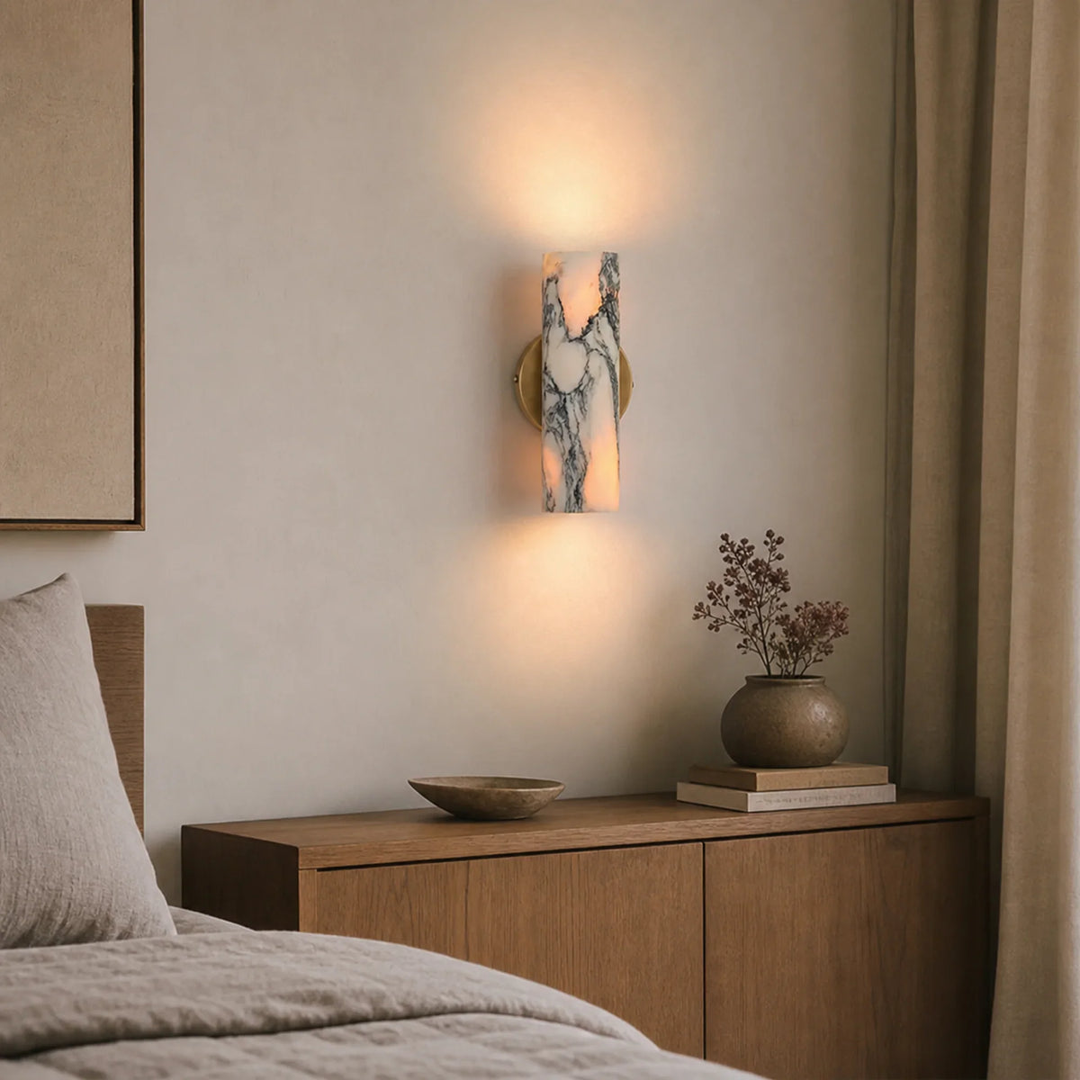Marble Cylinder Wall Sconce