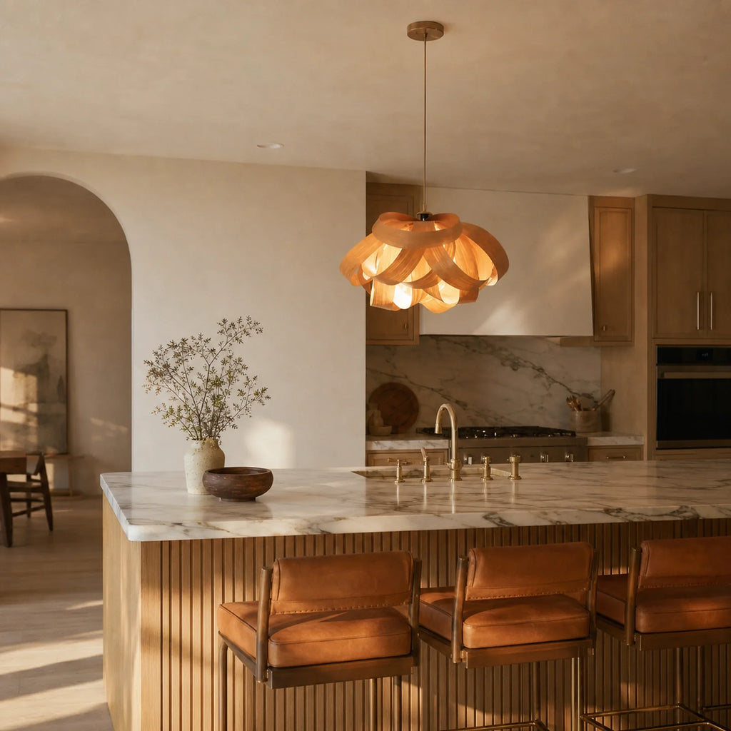 Woven Wood Pendant Light