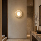 Travertine Globe Wall Sconce