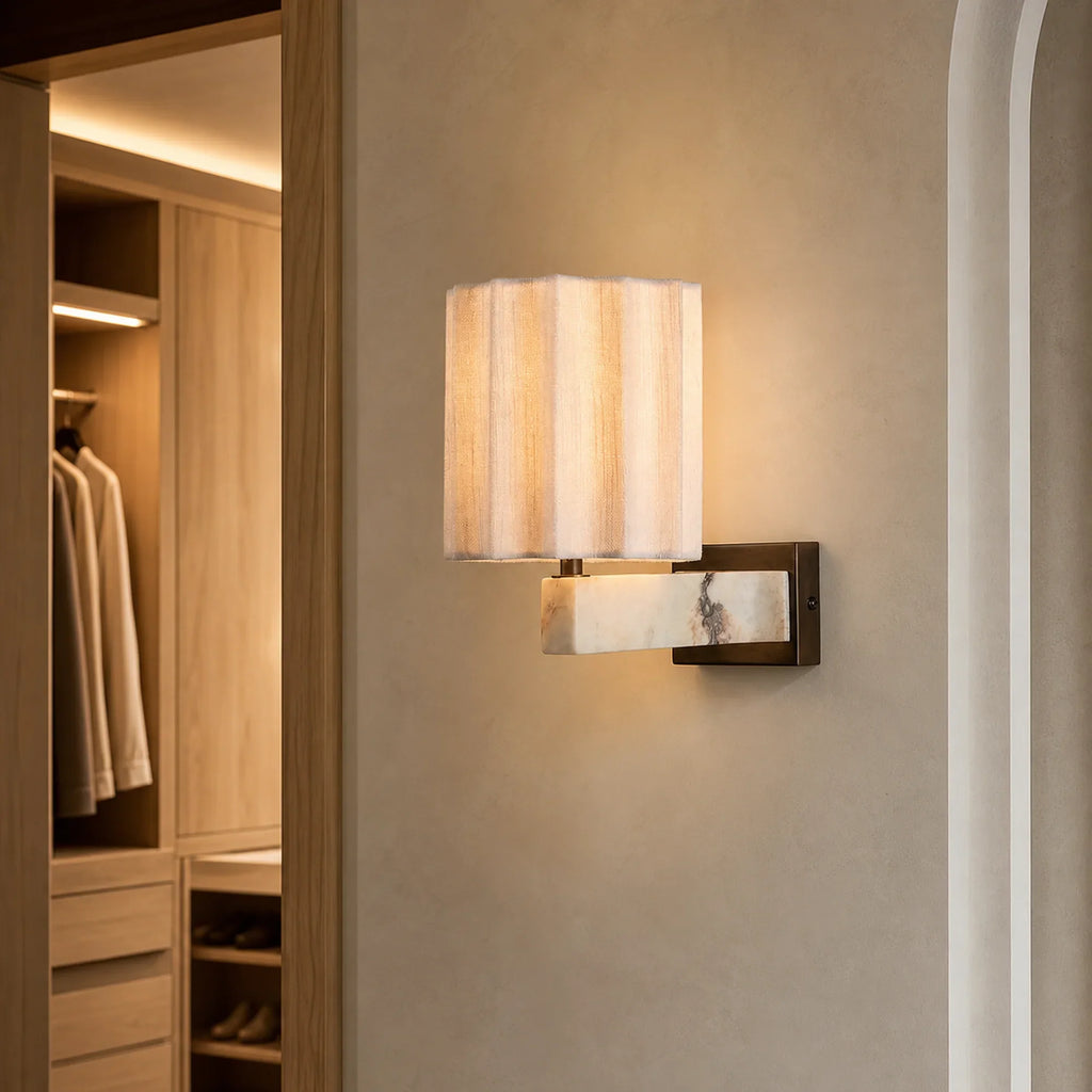 Marble Pleated Wall Sconce