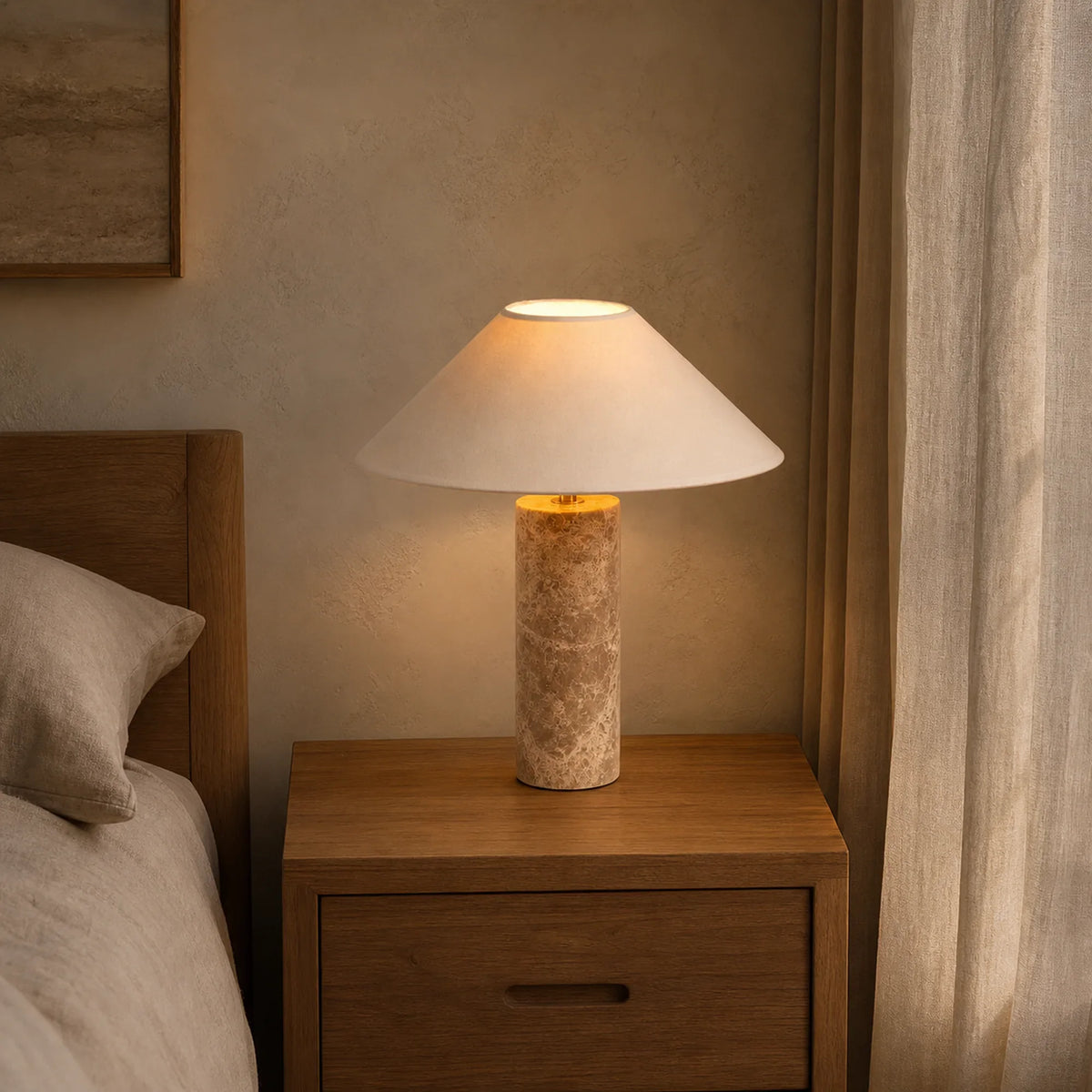 Marble Mushroom Table Lamp