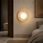 Travertine Globe Wall Sconce