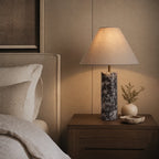Marble Column Table Lamp