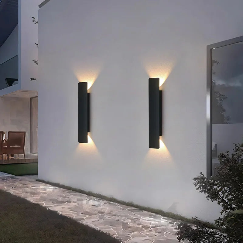LED Outdoor Garden Wall Sconce 40cm Black