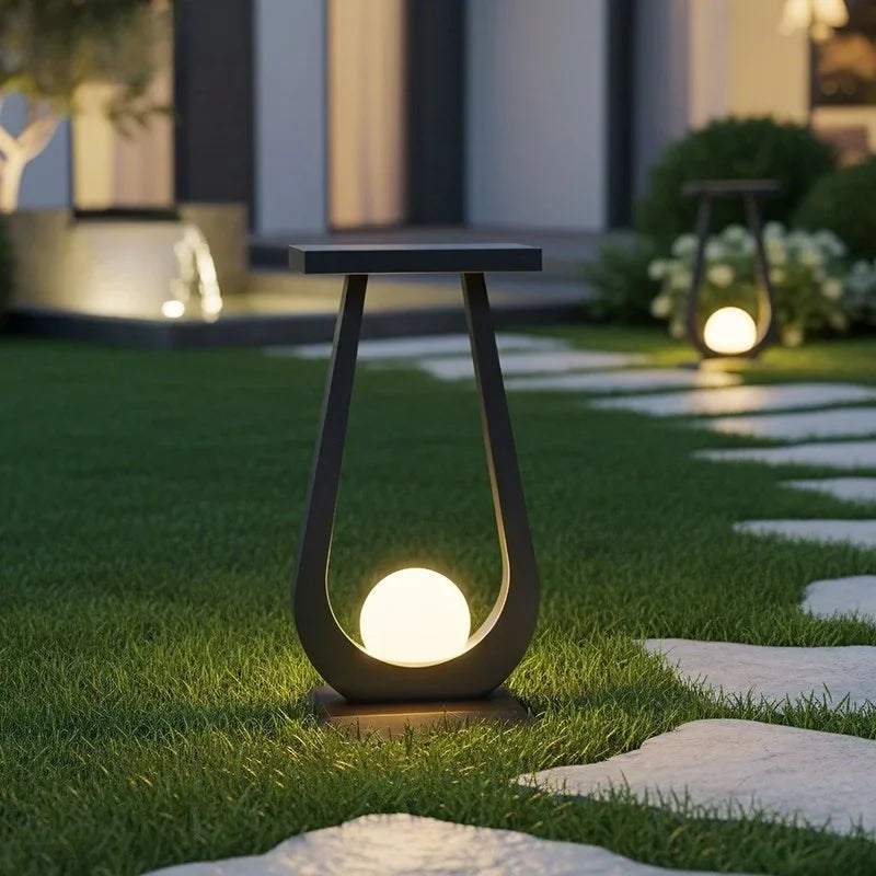 Globe Light Details for Outdoor Pathways
