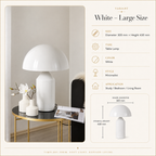 Large White Rechargeable Touch Table Lamp