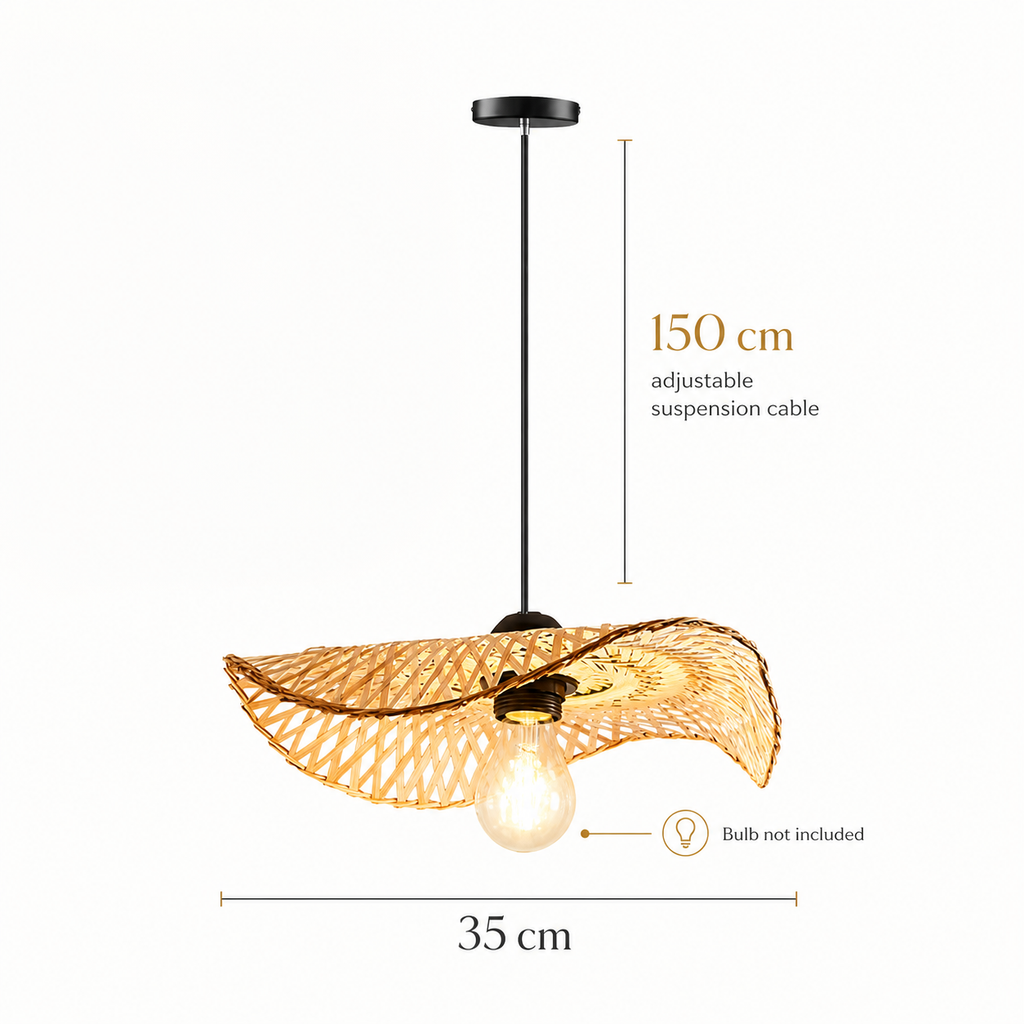 Handwoven Bamboo Chandelier – Cove