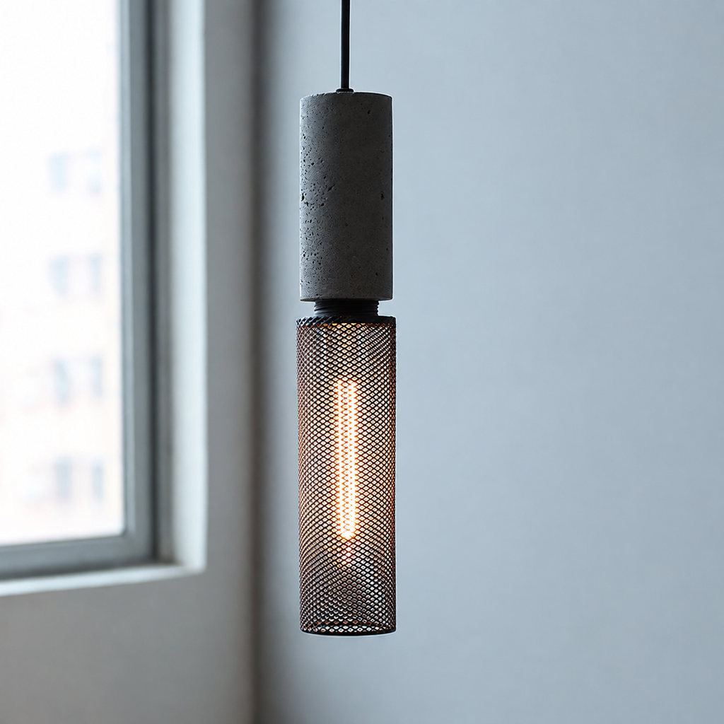 Concrete Mesh Pendant Light