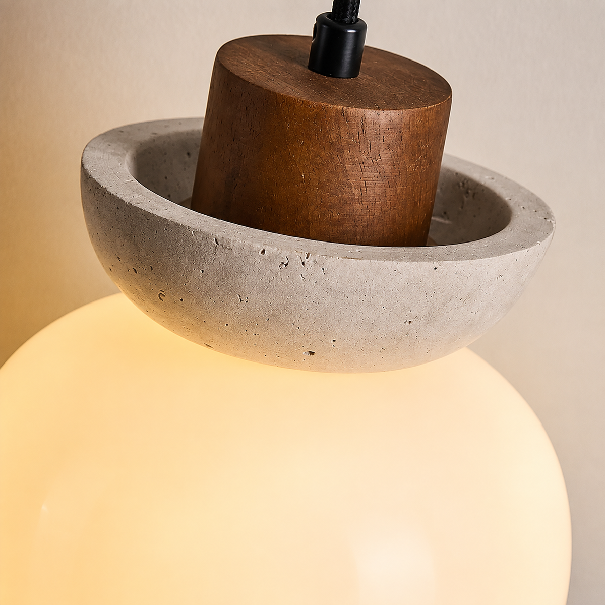 Travertine Glass Pendant Light