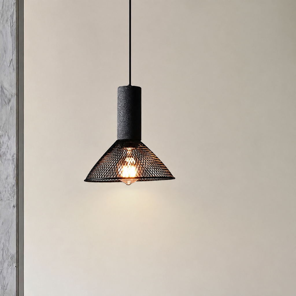Concrete Mesh Pendant Light