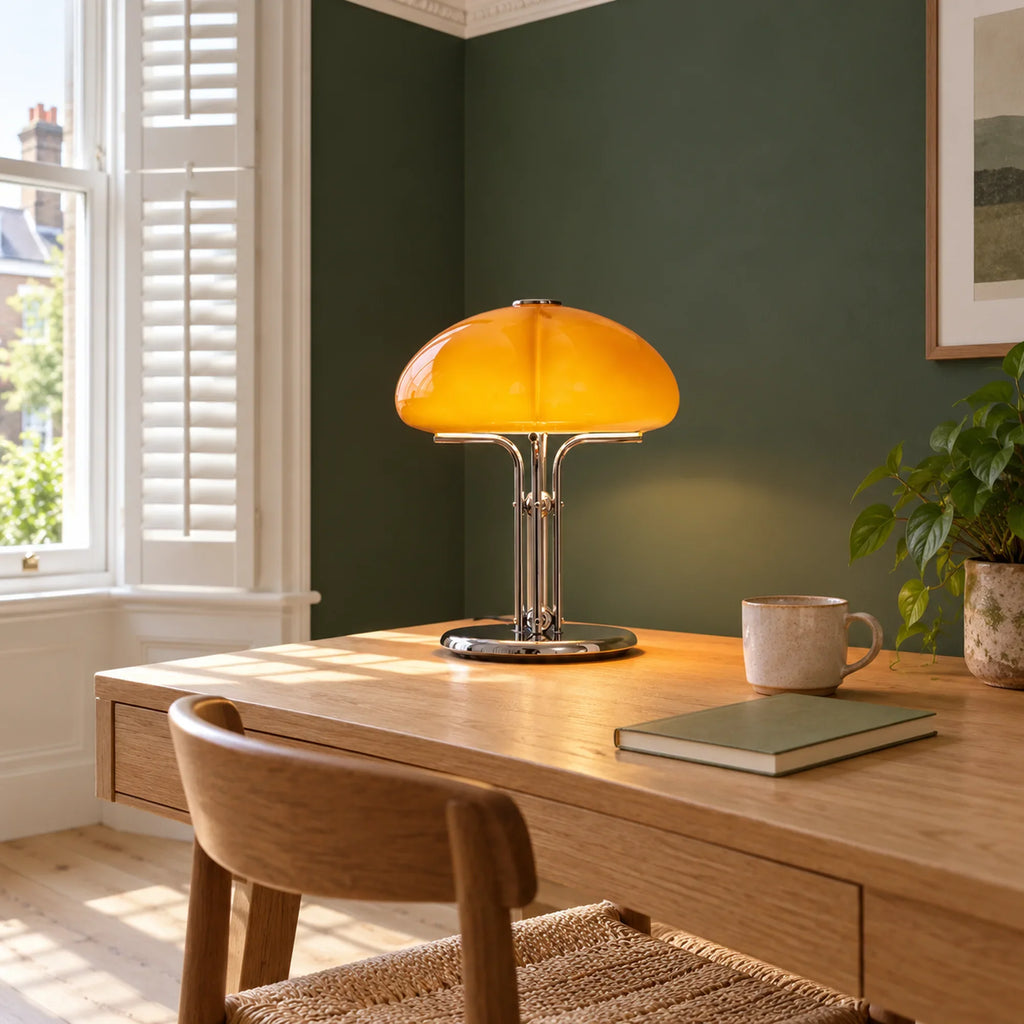 Bauhaus Glass Mushroom Table Lamp