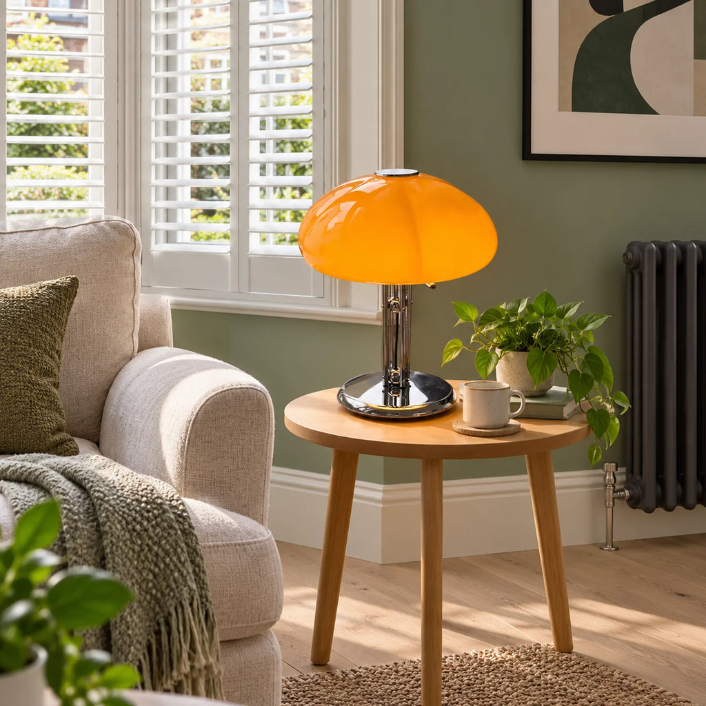 Bauhaus Glass Mushroom Table Lamp