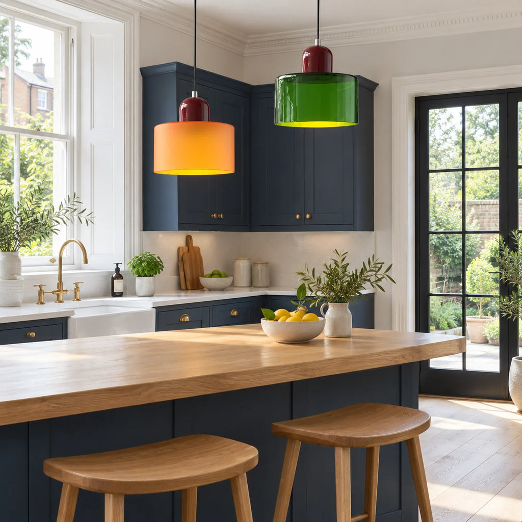 Small Bauhaus Glass Pendant Light