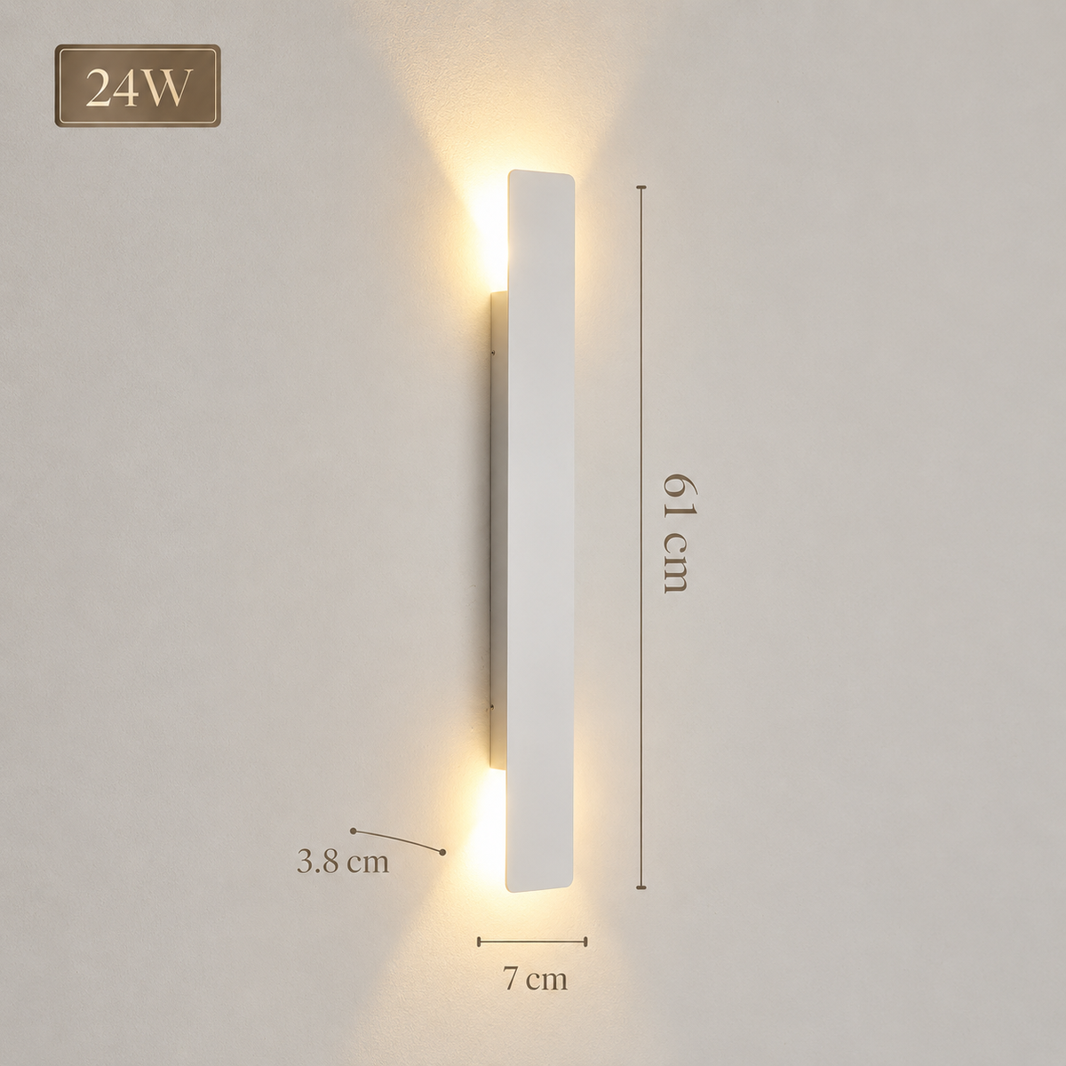 LED Outdoor Garden Wall Sconce 60cm White
