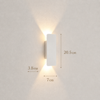 LED Outdoor Garden Wall Sconce 20cm White