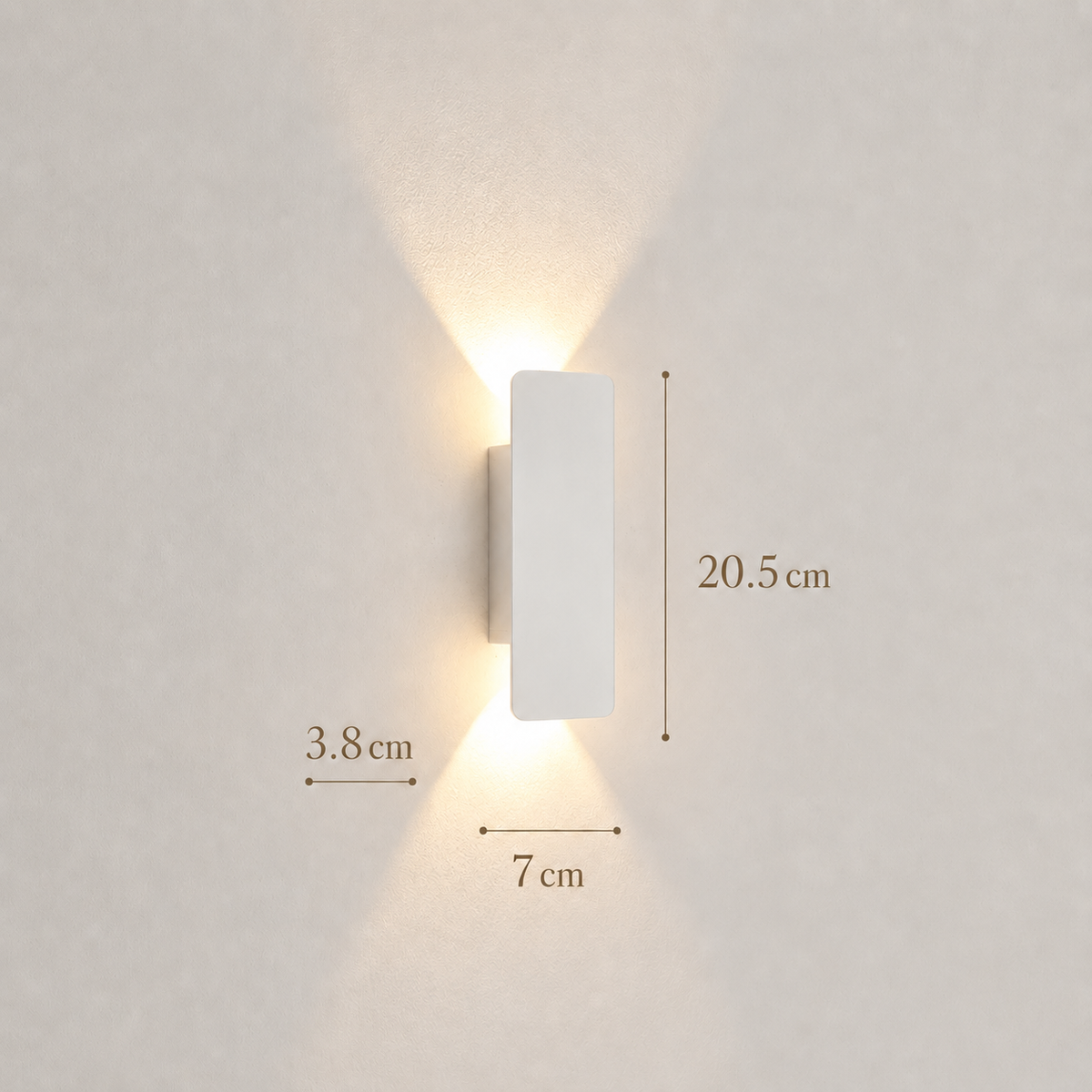 LED Outdoor Garden Wall Sconce 20cm White