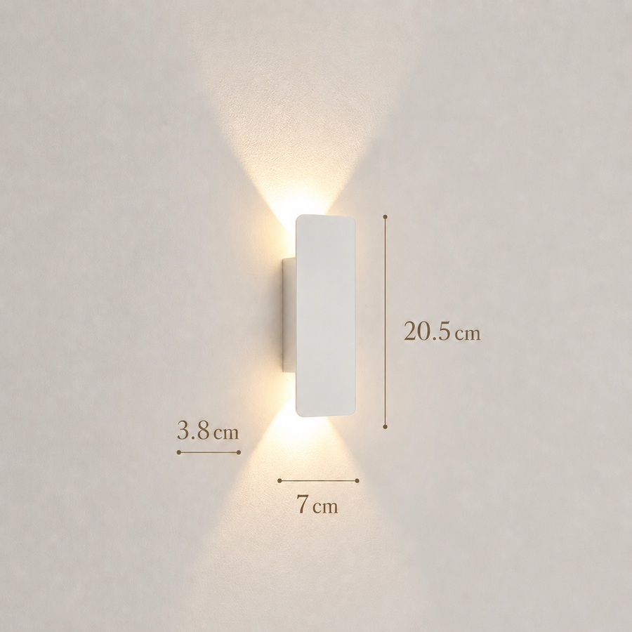 LED Outdoor Garden Wall Sconce 20cm White