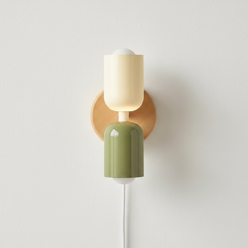 Beige and Green Nordic LED Wall Sconce