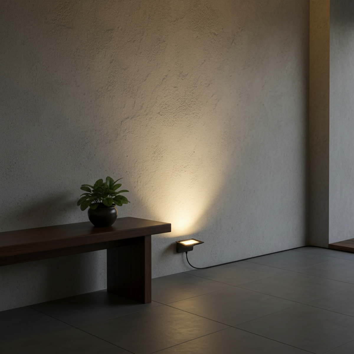Wide Yellow Light Across Outdoor Edges