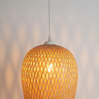Handwoven Bamboo Chandelier – Finley