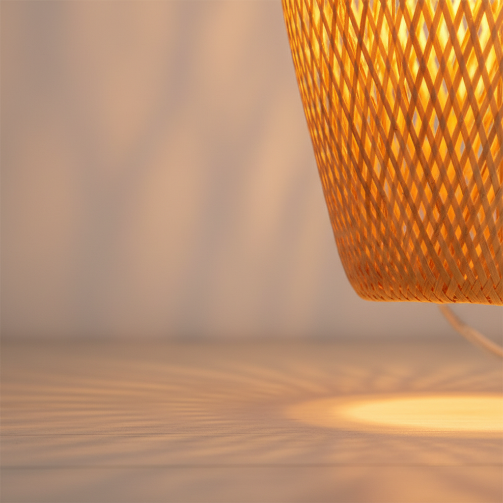 Handwoven Bamboo Chandelier – Finley