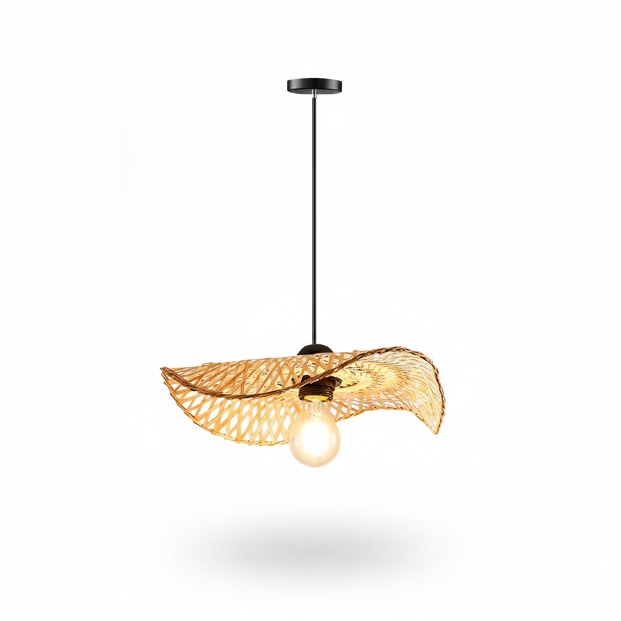 Handwoven Bamboo Chandelier – Cove