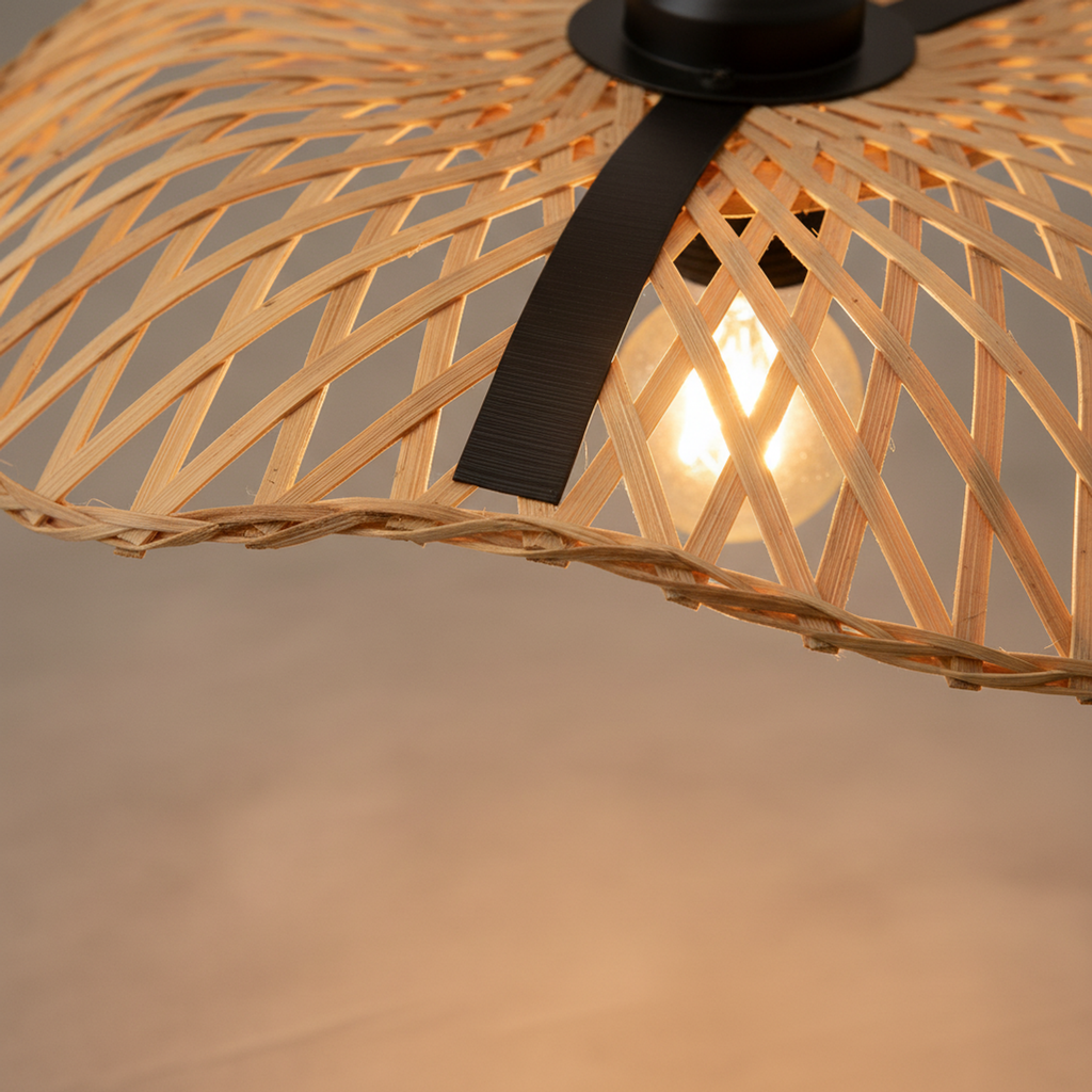 Handwoven Bamboo Chandelier – Cove